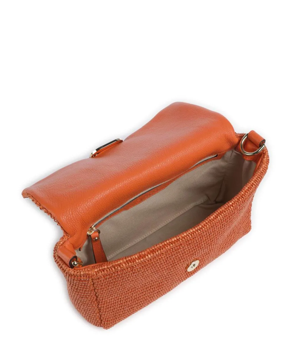 Abro Raffia Temi Shoulder bag bast orange Hot