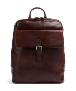 Castelijn & Beerens Rien RFID Backpack 15″ smooth cow leather cognac Discount