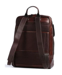Castelijn & Beerens Rien RFID Backpack 15″ smooth cow leather cognac Discount