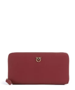 Pinko Ryder Wallet fine grain leather wine Sale
