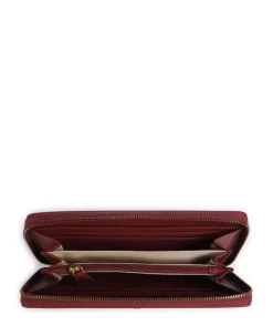 Pinko Ryder Wallet fine grain leather wine Sale