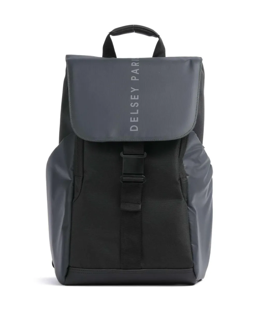 Delsey Paris Securflap Backpack 15″ polyester black/grey
