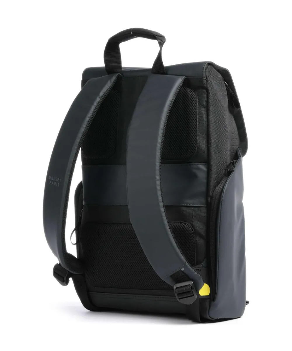 Delsey Paris Securflap Backpack 15″ polyester black/grey