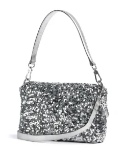 Abro Sequins Temi Shoulder bag fabric, cow leather silver Clearance