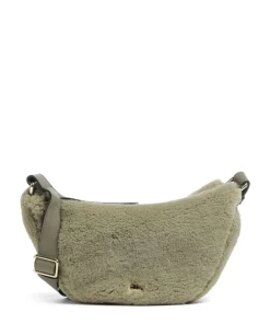 Abro Shearling By My Side Crossbody bag fur, grained cow leather green Best