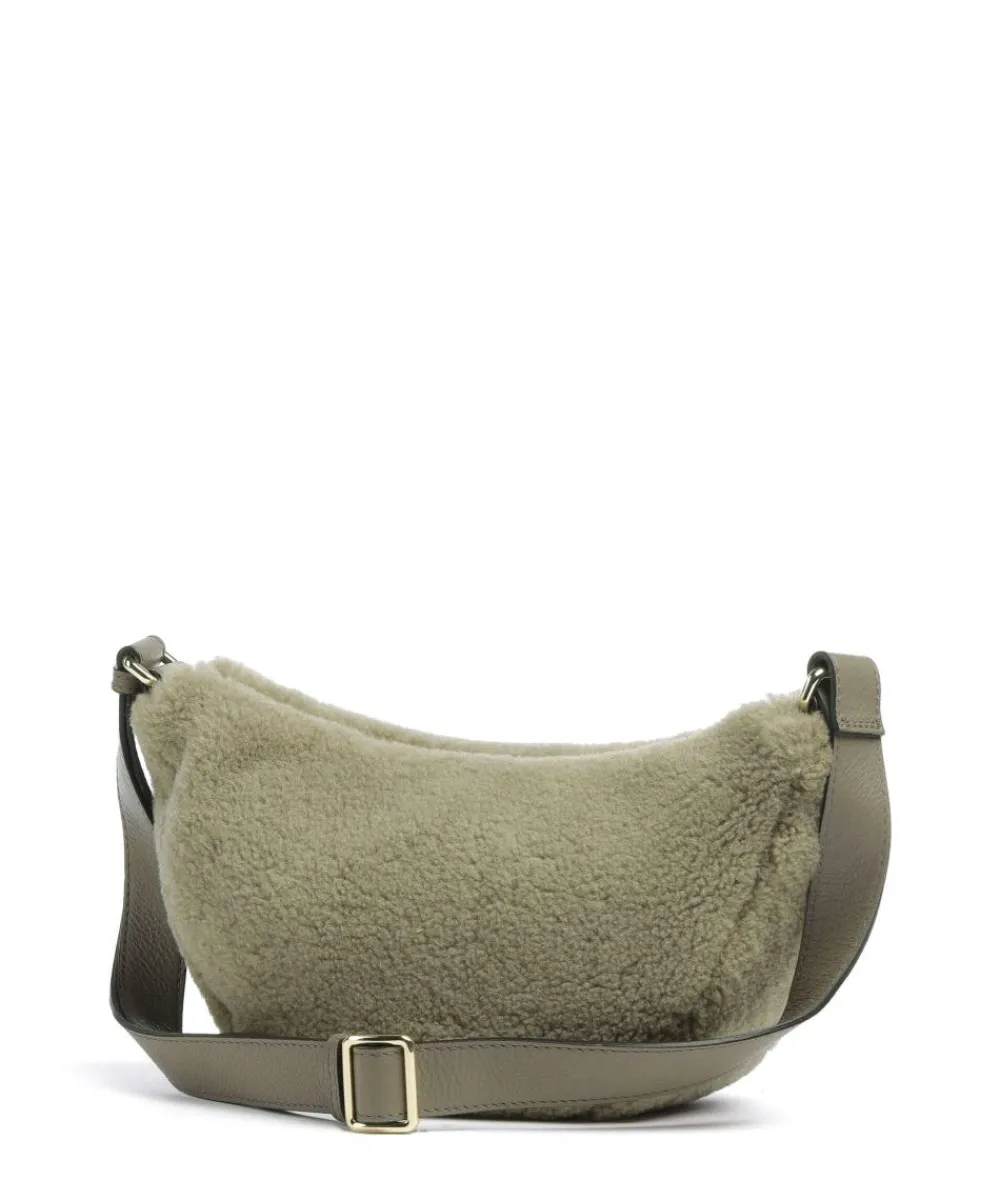Abro Shearling By My Side Crossbody bag fur, grained cow leather green Best