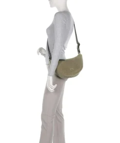 Abro Shearling By My Side Crossbody bag fur, grained cow leather green Best