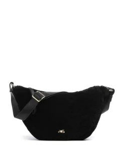 Abro Shearling By My Side Crossbody bag fur, grained cow leather black Outlet
