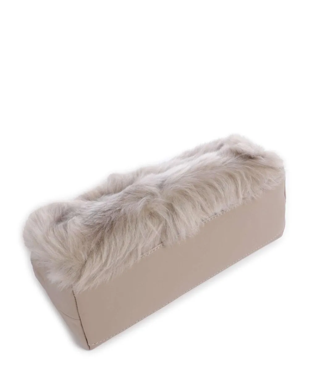 Abro Shearling Mila Shoulder bag fine grain leather light grey Hot