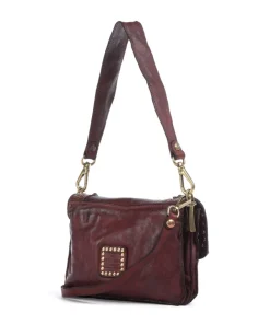 Campomaggi Shoulder bag fine grain cow leather bordeaux red Clearance