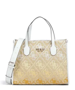Guess Silvana Handbag synthetic fiber nature/white Best