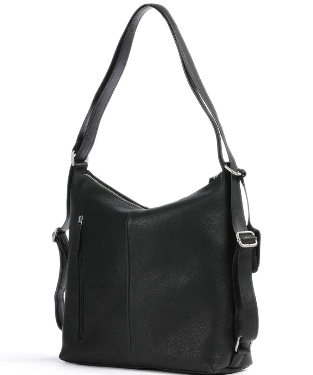Burkely Soft Skylar Backpack bag fine grain leather black Online