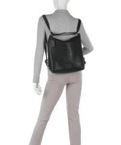 Burkely Soft Skylar Backpack bag fine grain leather black Online