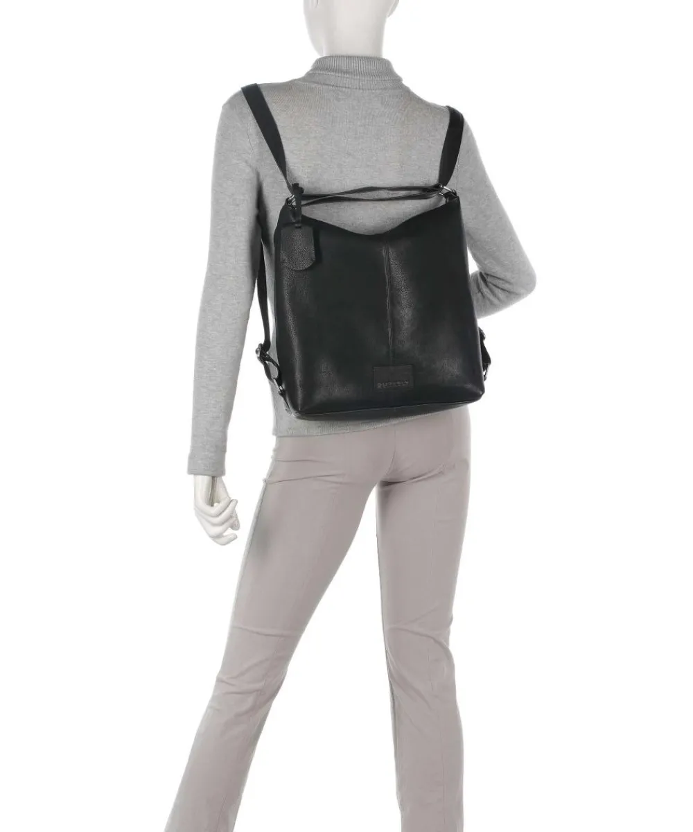 Burkely Soft Skylar Backpack bag fine grain leather black Online