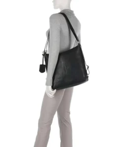 Burkely Soft Skylar Backpack bag fine grain leather black Online