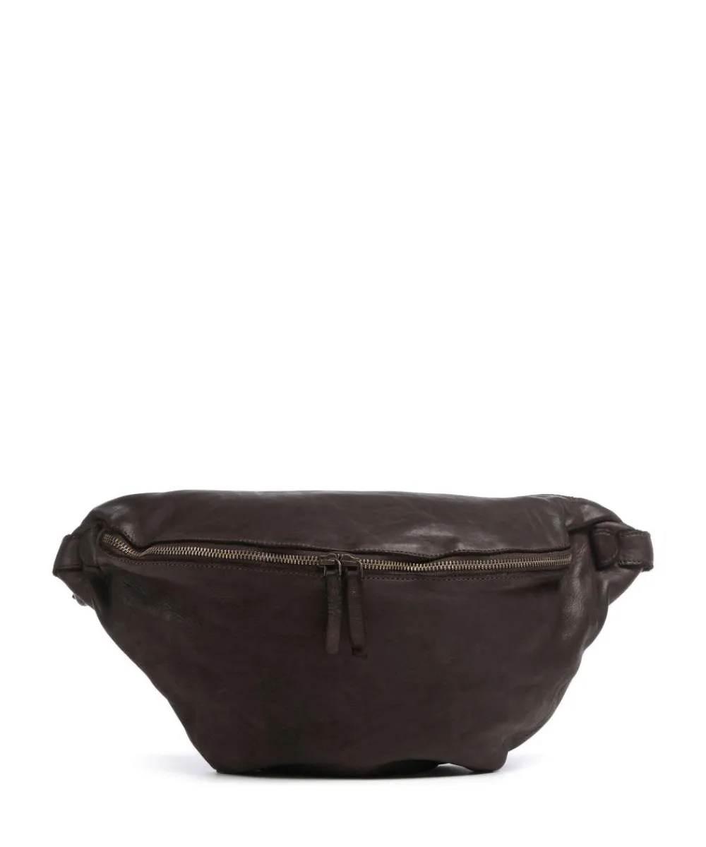 Harold Submarine Fanny pack fine grain cow leather dark brown