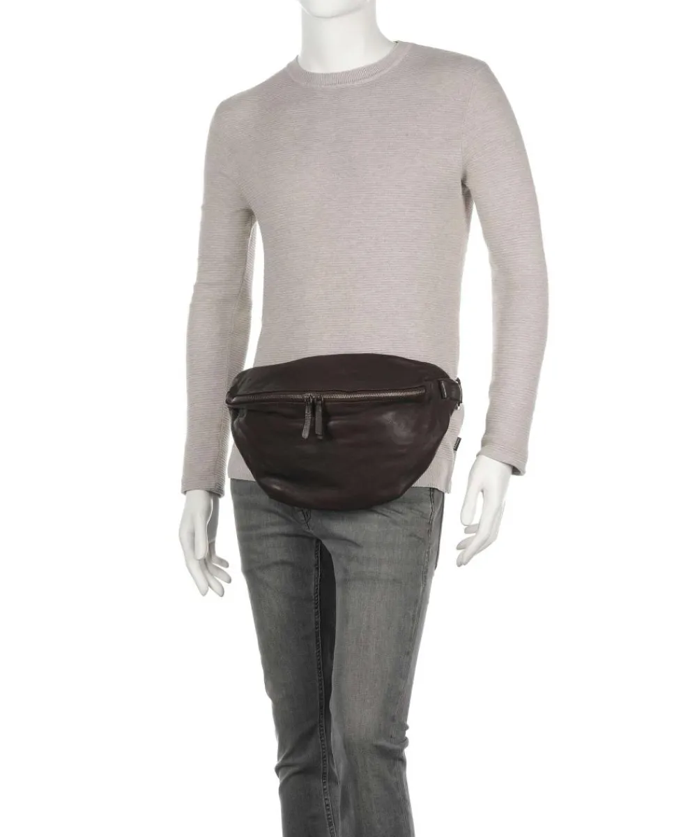 Harold Submarine Fanny pack fine grain cow leather dark brown