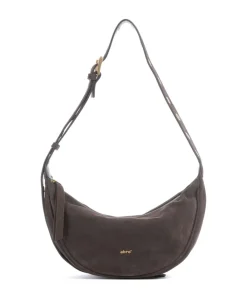 Abro Suede By My Side Small Shoulder bag brushed leather dark brown New