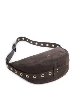 Abro Suede By My Side Small Shoulder bag brushed leather dark brown New