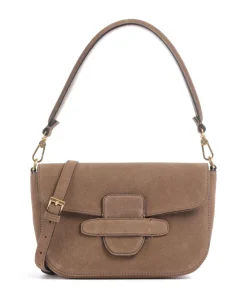 Abro Suede Camilla Shoulder bag brushed leather camel Outlet