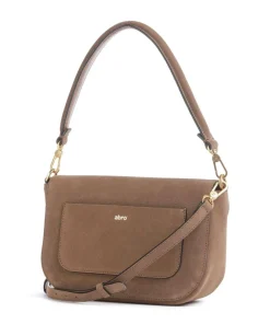 Abro Suede Camilla Shoulder bag brushed leather camel Outlet