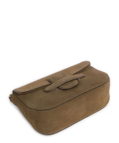 Abro Suede Camilla Shoulder bag brushed leather olive-green Clearance