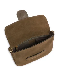 Abro Suede Camilla Shoulder bag brushed leather olive-green Clearance