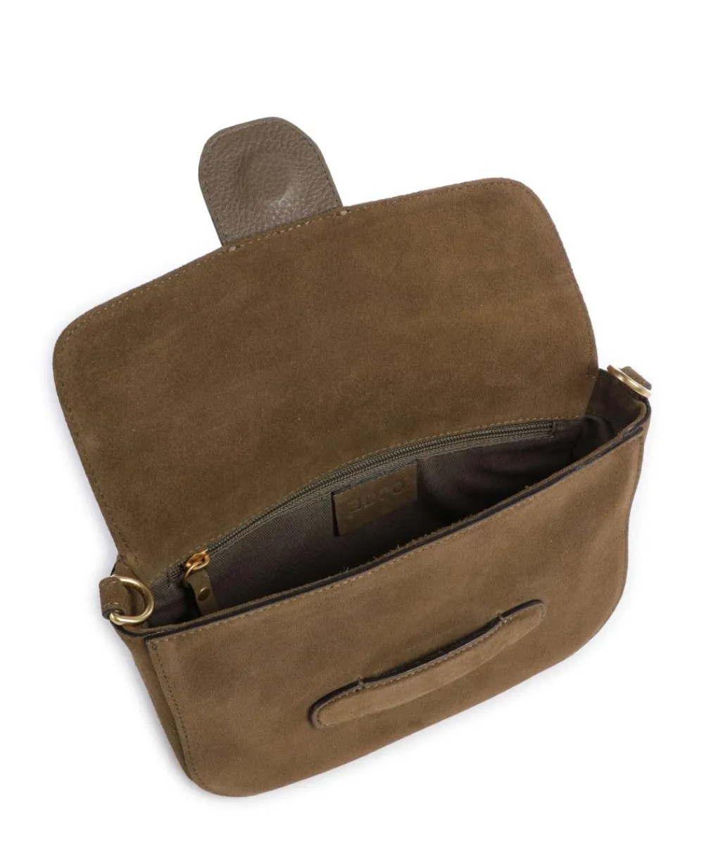 Abro Suede Camilla Shoulder bag brushed leather olive-green Clearance