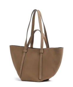 Abro Suede Cosmo Medium Tote bag brushed leather camel