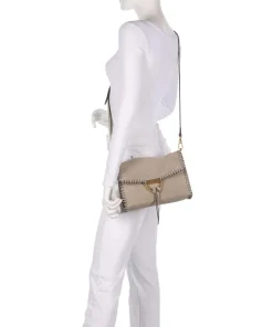 Abro Suede Temi Stitch Shoulder bag brushed leather beige New