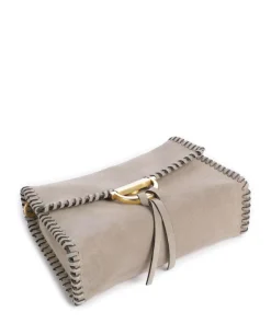 Abro Suede Temi Stitch Shoulder bag brushed leather beige New