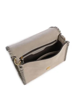 Abro Suede Temi Stitch Shoulder bag brushed leather beige New