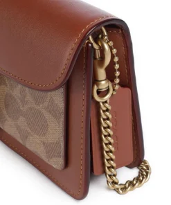 Hot Tabby Chain Crossbody bag fine grain cow leather, canvas Crossbody Bags