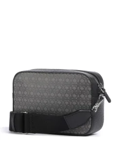Coccinelle Tebe Monogram Crossbody bag grained leather, cotton grey/black Online