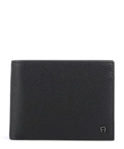 AIGNER Theo Wallet grained leather black Sale