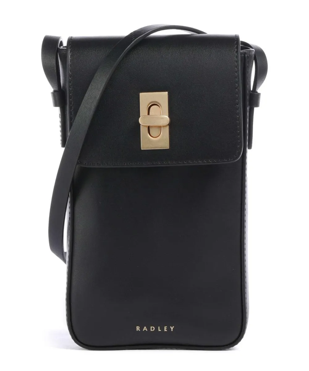 Radley London Threadneedle Street Phone bag fine grain cow leather black Sale