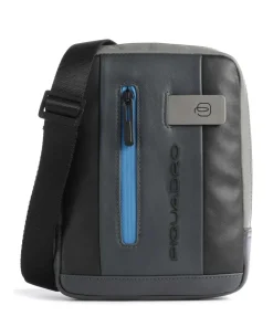 Piquadro Urban Crossbody bag fine grain cow leather black/grey Online