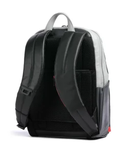 Piquadro Urban Laptop backpack 13″ fine grain cow leather black/grey