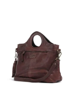 Taschendieb Wien Venusweg 1 Handbag grained cow leather dark brown Clearance