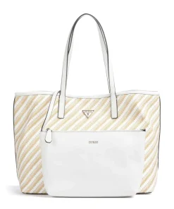 Guess Vikky Large Tote bag soft synthetic beige/white