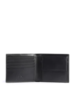 Armani Exchange Wallet fine grain cow leather black Hot