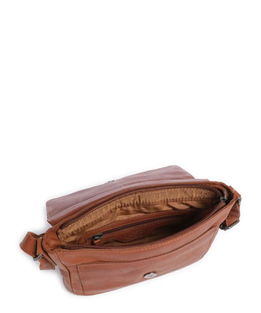 Washed Waxed Cow Ann Crossbody bag grained cow leather Business- & Laptop Bags|Crossbody Bags