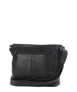 The Chesterfield Brand Washed Waxed Cow Aston Crossbody bag grained cow leather black Discount