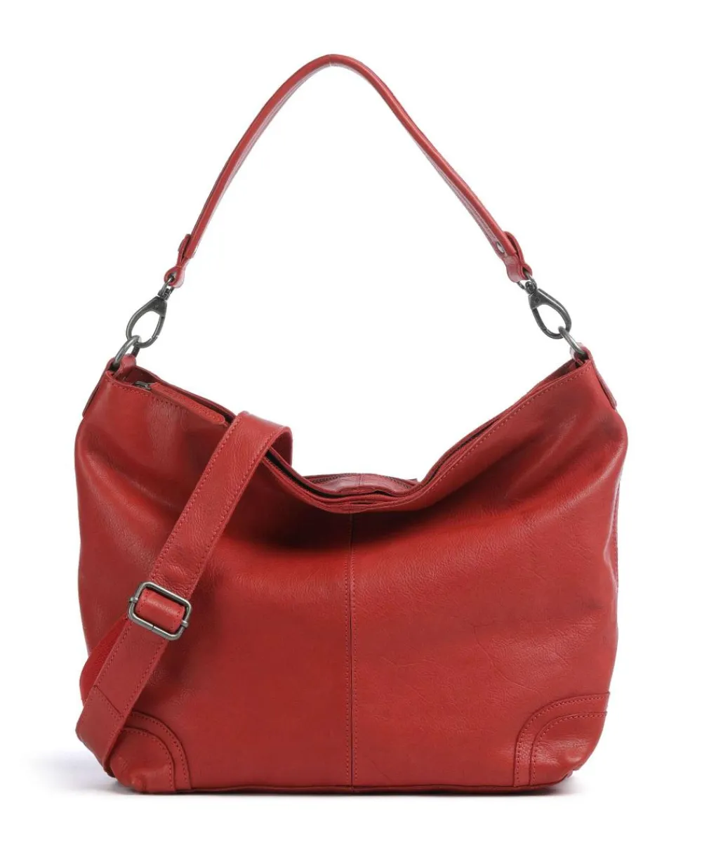 The Chesterfield Brand Washed Waxed Cow Bolivia Hobo bag pull-up cow leather red Best