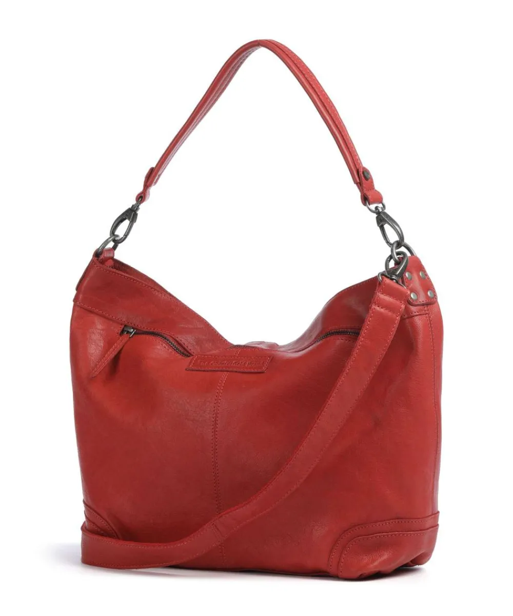 The Chesterfield Brand Washed Waxed Cow Bolivia Hobo bag pull-up cow leather red Best