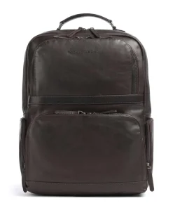 The Chesterfield Brand Wax Pull Up Cow Lennox Backpack 15″ fine grain cow leather dark brown