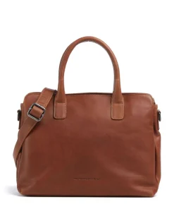 The Chesterfield Brand Wax Pull Up Cow Valmonte Handbag fine grain cow leather cognac Clearance