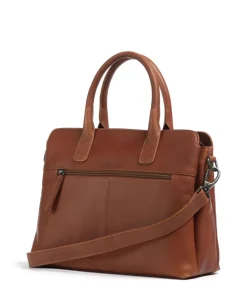 The Chesterfield Brand Wax Pull Up Cow Valmonte Handbag fine grain cow leather cognac Clearance