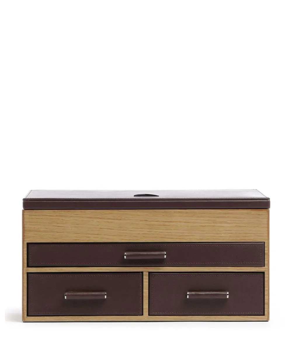 Clearance Wood Jewelry box fine grain cow leather, wood Jewelry Boxes