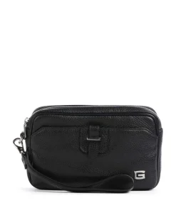 Giudi Wristlet grained calfskin black Discount